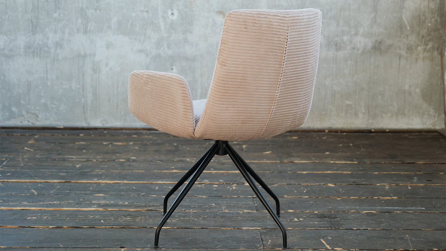 KAWOLA Stuhl NEW CHARME Drehstuhl Esszimmersessel Cord taupe