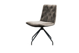 KAWOLA Stuhl NEW CHARME Drehstuhl Esszimmerstuhl Velvet sand