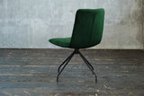 KAWOLA Stuhl NEW CHARME Drehstuhl Esszimmerstuhl Velvet smaragd