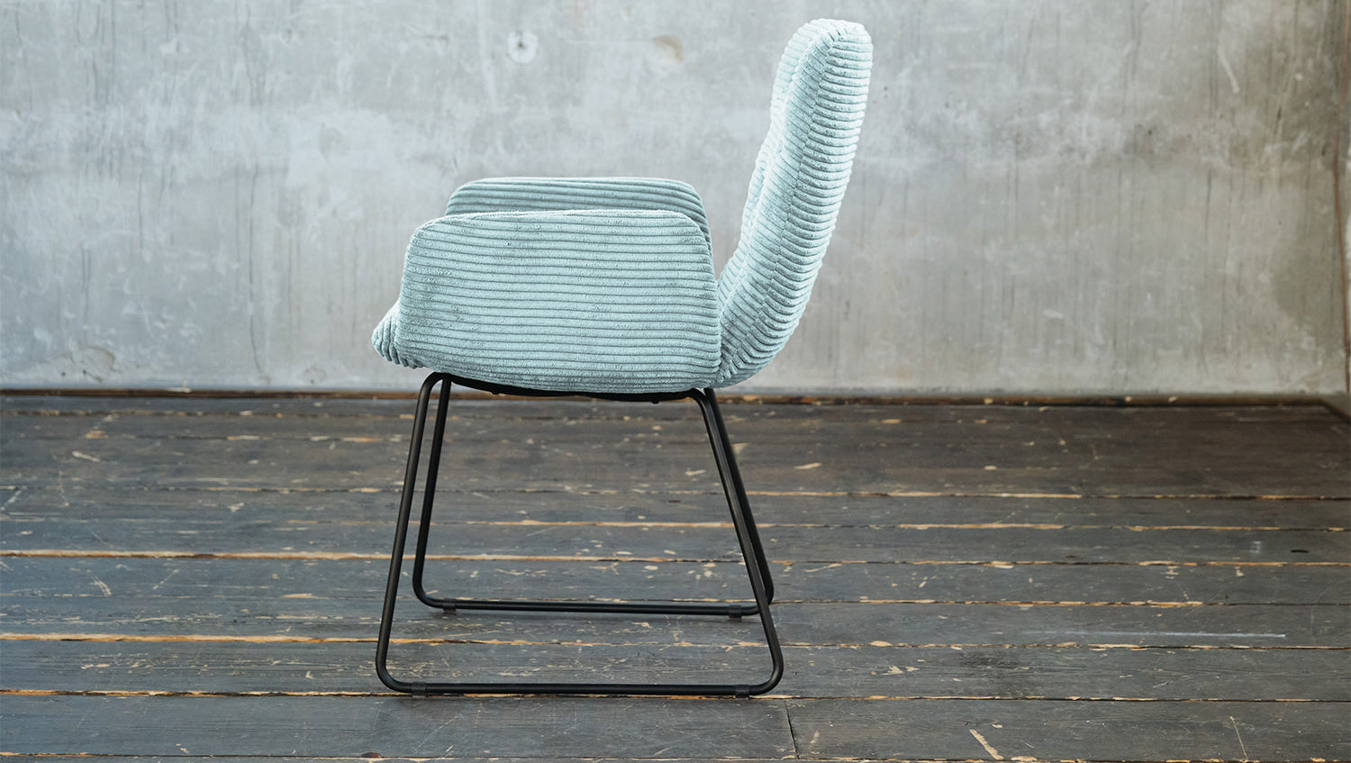 KAWOLA Stuhl NEW CHARME Esszimmersessel Cord hellblau