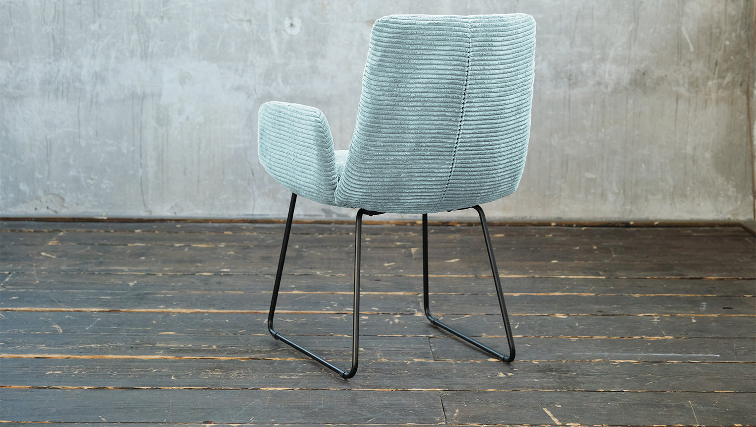 KAWOLA Stuhl NEW CHARME Esszimmersessel Cord hellblau