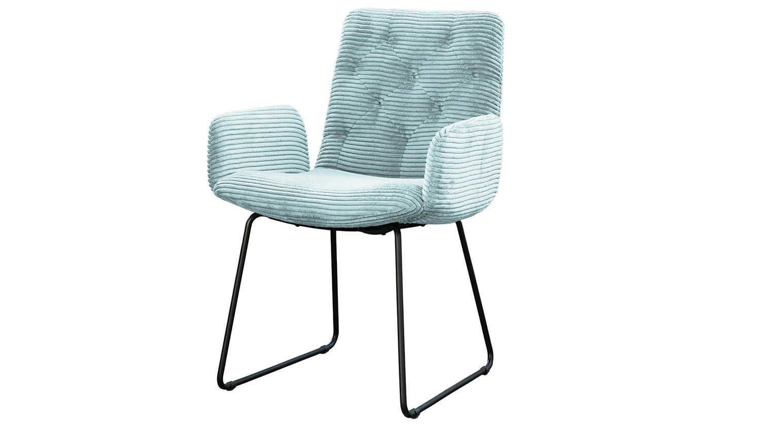 KAWOLA Stuhl NEW CHARME Esszimmersessel Cord hellblau