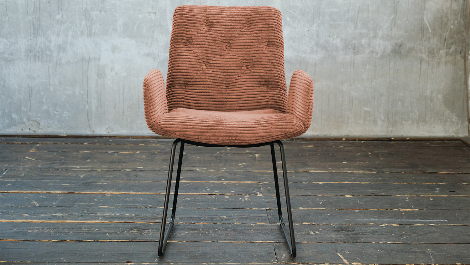 KAWOLA Stuhl NEW CHARME Esszimmersessel Cord rost