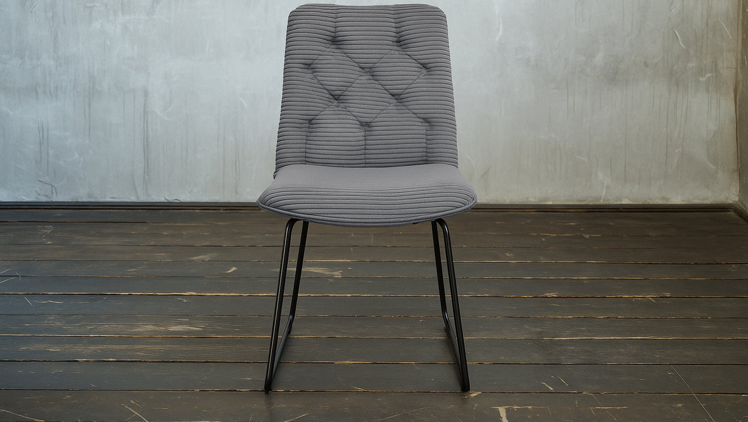 KAWOLA Stuhl NEW CHARME Esszimmerstuhl Cord grau