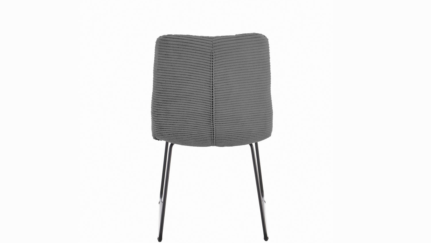 KAWOLA Stuhl NEW CHARME Esszimmerstuhl Cord grau