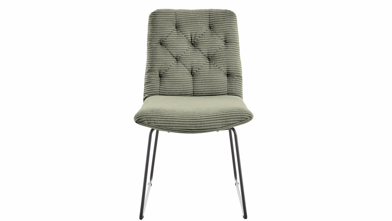 KAWOLA Stuhl NEW CHARME Esszimmerstuhl Cord olivgrün