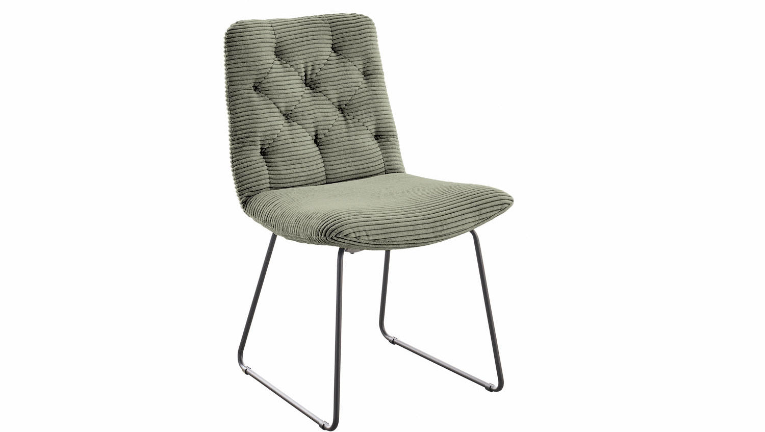 KAWOLA Stuhl NEW CHARME Esszimmerstuhl Cord olivgrün