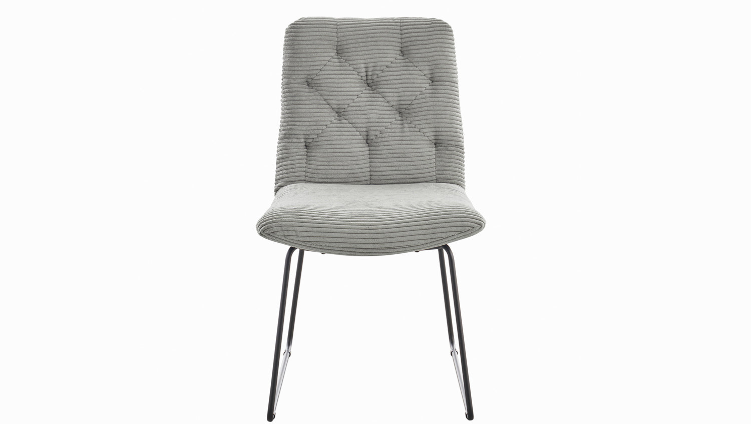 KAWOLA Stuhl NEW CHARME Esszimmerstuhl Cord steingrau