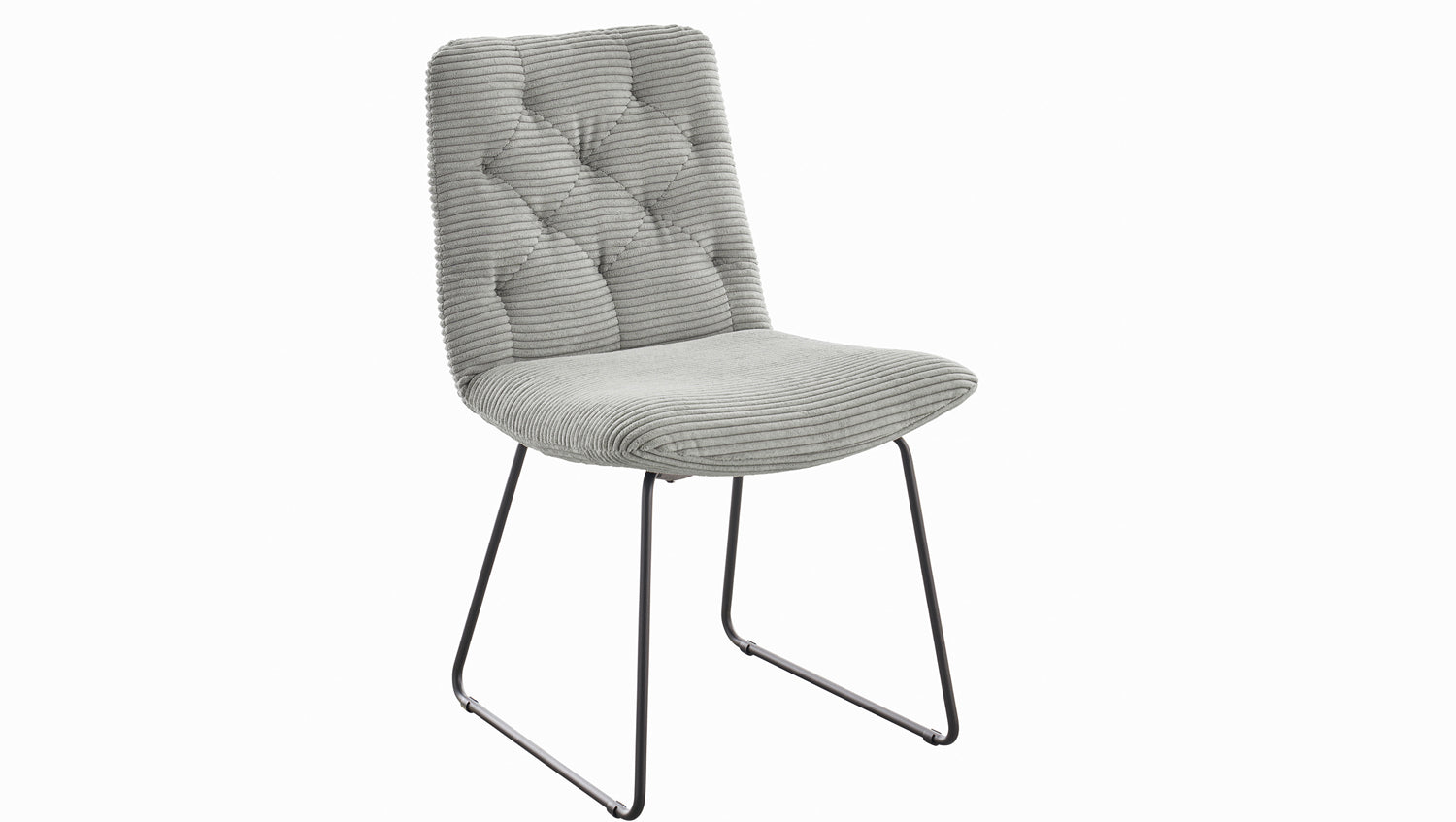KAWOLA Stuhl NEW CHARME Esszimmerstuhl Cord steingrau