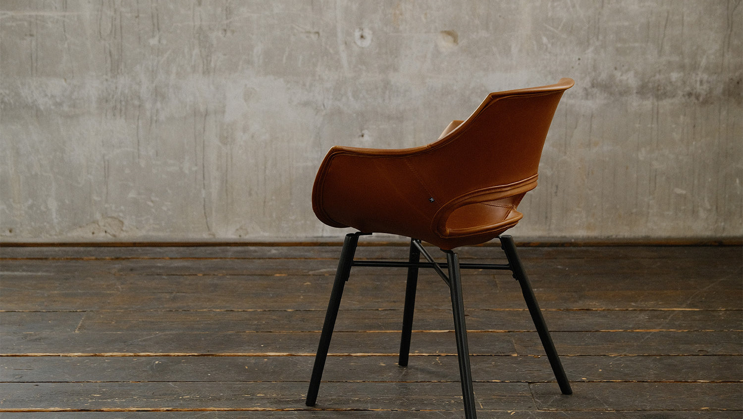 KAWOLA Stuhl ZAJA Esszimmerstuhl Kunstlederbezug Vintage cognac