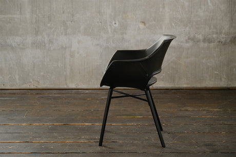 KAWOLA Stuhl ZAJA Esszimmerstuhl Kunstlederbezug Vintage schwarz