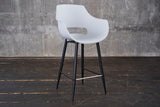KAWOLA Thekenhocker ZAJA Barstuhl Sitzhöhe 65 cm Kunststoff weiß