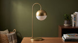 KAWOLA Tischlampe ENORA Glas gold