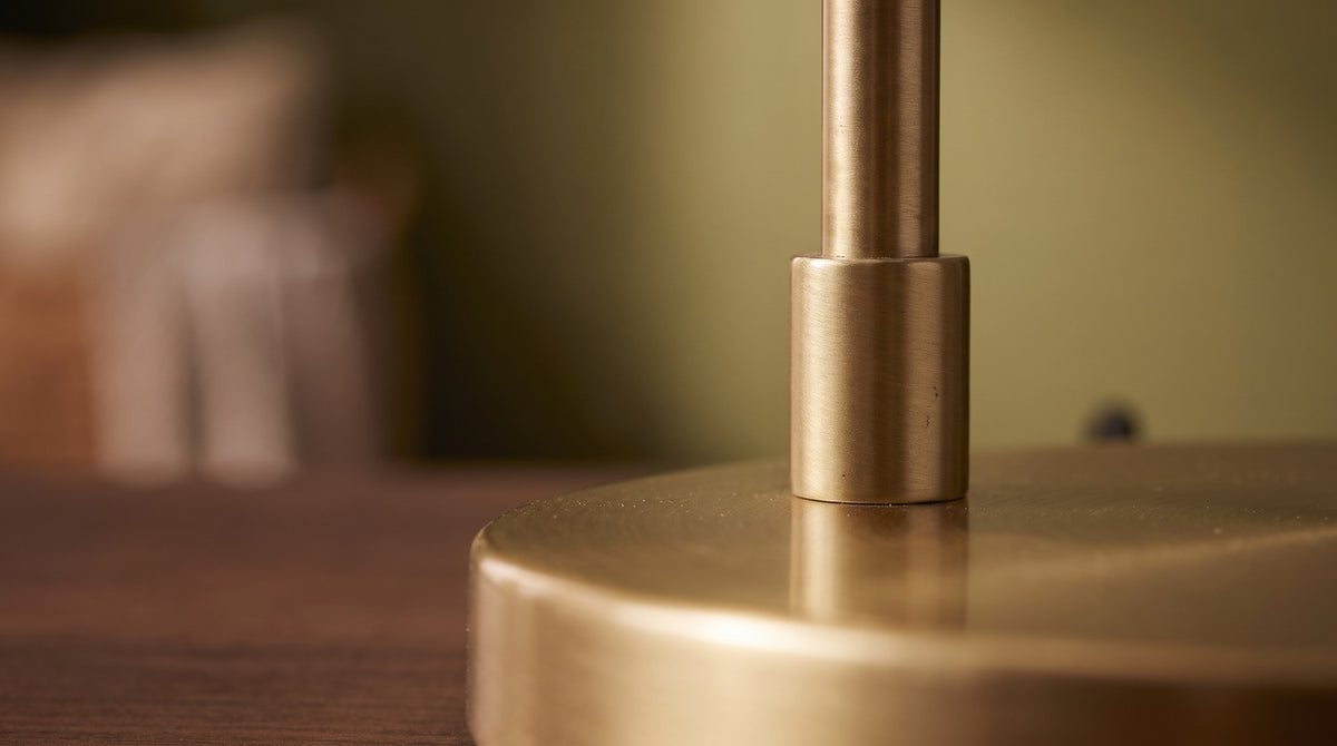 KAWOLA Tischlampe ENORA Glas gold