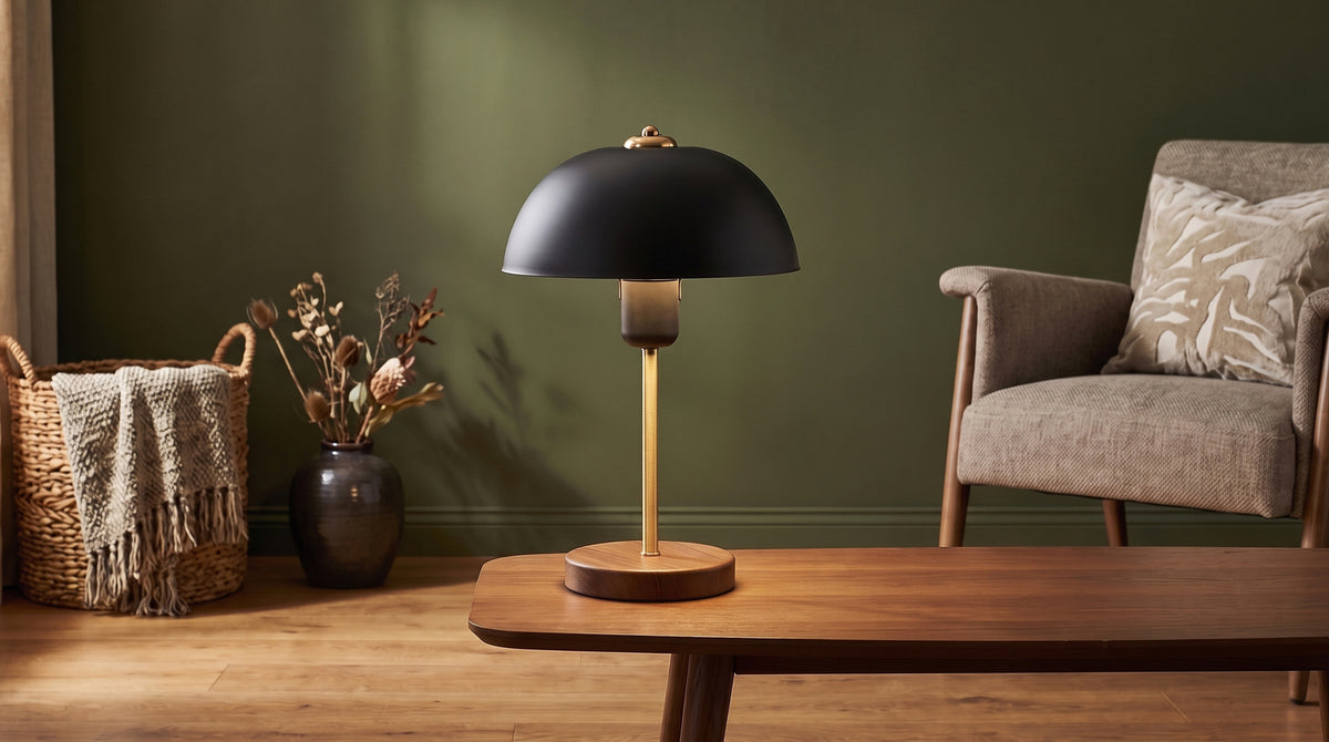 KAWOLA Tischlampe FIORA Metall schwarz