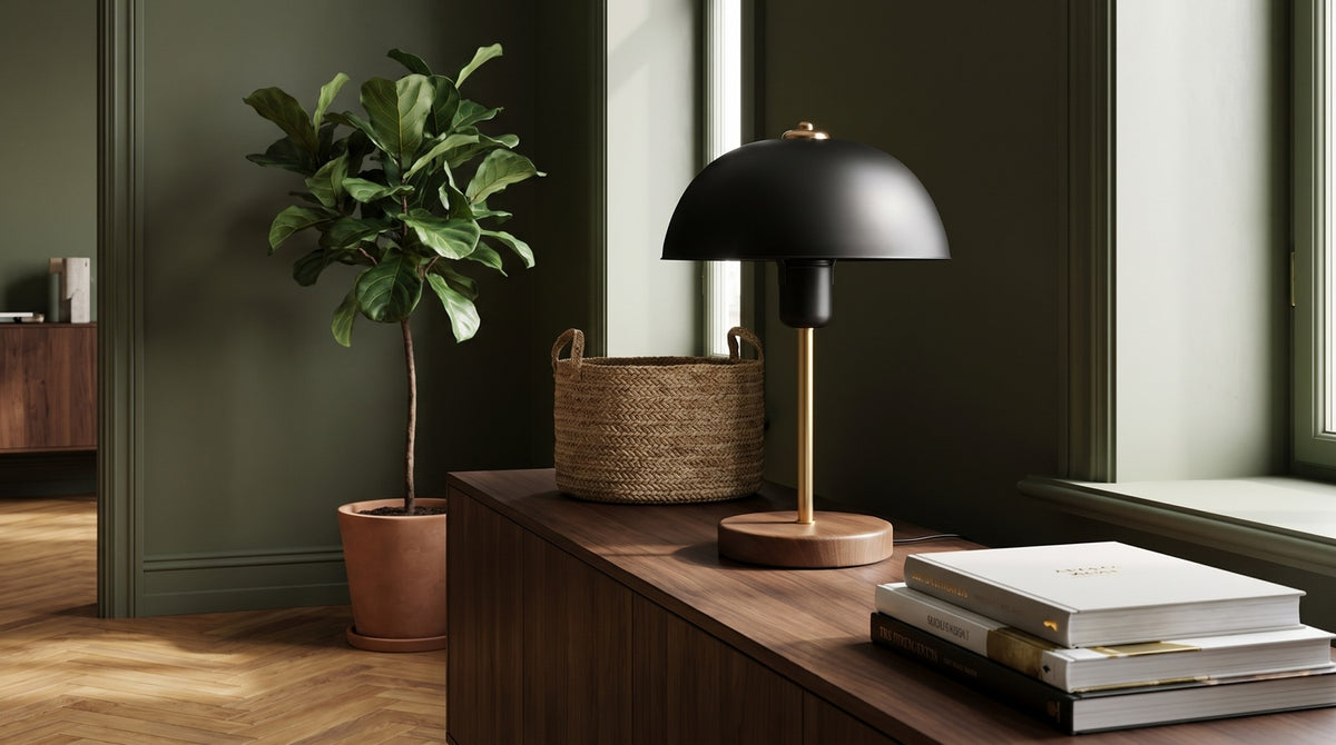 KAWOLA Tischlampe FIORA Metall schwarz