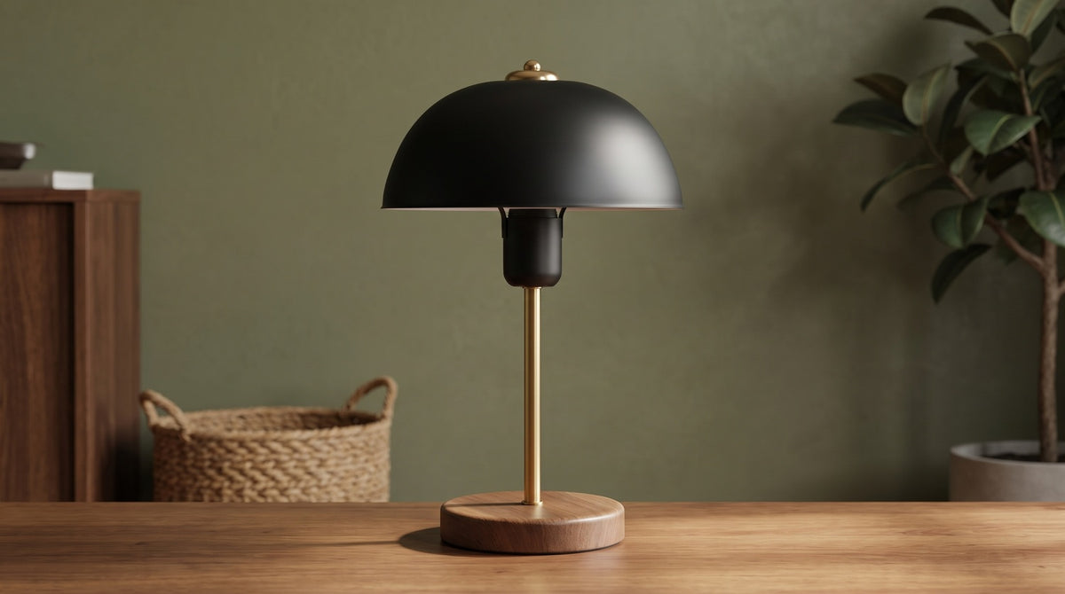 KAWOLA Tischlampe FIORA Metall schwarz