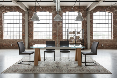 Esstisch Mounty Glastisch 200 - 300cm x 100cm ausziehbar