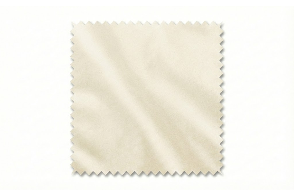 KAWOLA Stoffmuster Velvet cremeweiß