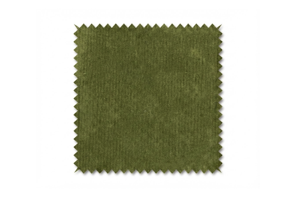KAWOLA Stoffmuster Velvet grün
