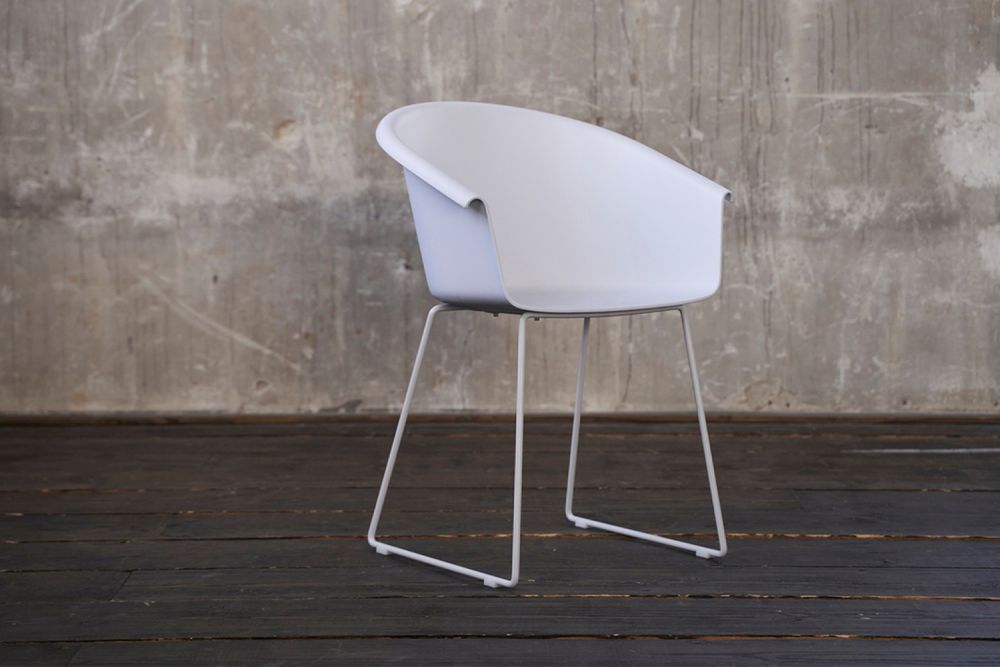 B-Ware KAWOLA Stuhl GISY Esszimmerstuhl Kunststoff weiß