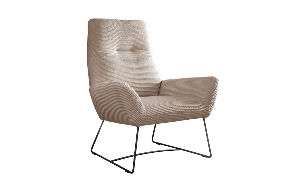 KAWOLA Sessel BISA Cord taupe