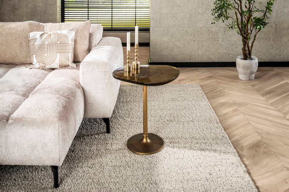 KAWOLA Beistelltisch DARI M Glas gold