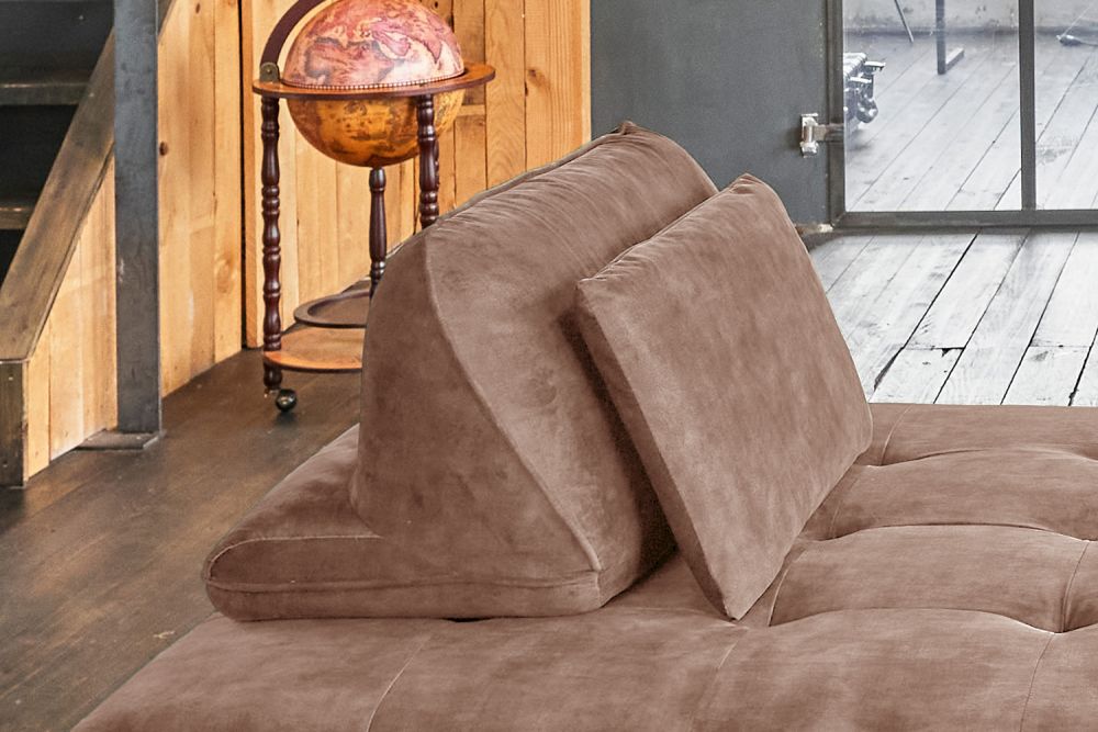 KAWOLA Rückenkissen WIOLO velvet taupe