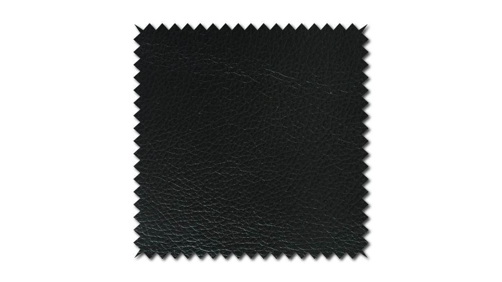 KAWOLA Stoffmuster Leder schwarz 10x10cm