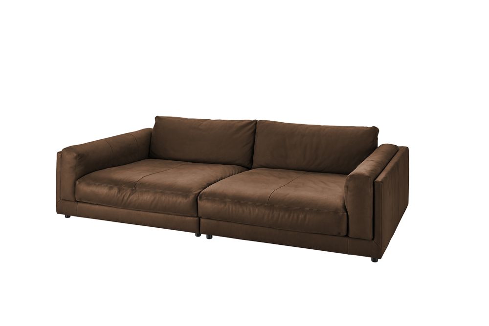 KAWOLA Big Sofa RAINA Leder braun