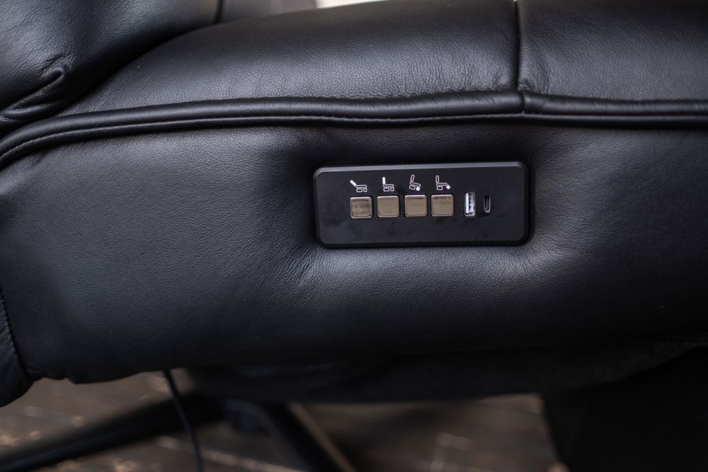 KAWOLA Sessel MIKO Relaxsessel drehbar Leder schwarz