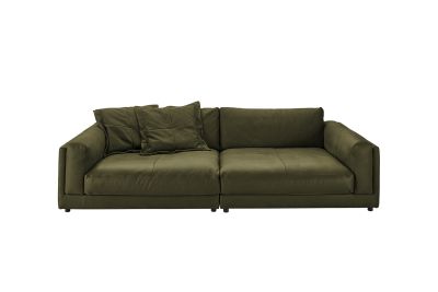 Vorschau: KAWOLA Big Sofa RAINA Leder olivgrün Vorschau: KAWOLA Big Sofa RAINA Leder olivgrün
