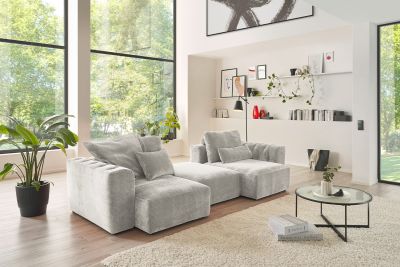 Vorschau: KAWOLA Nierenkissen SEPHI medium Cord Vintage silber Vorschau: KAWOLA Nierenkissen SEPHI medium Cord Vintage silber