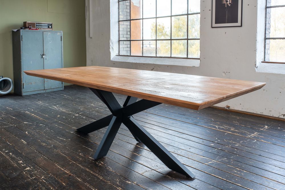 KAWOLA Esstisch SELVA Akazie massiv Schweizer Kante