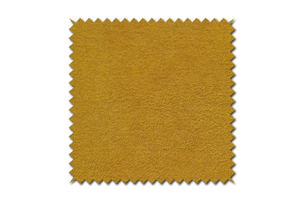 KAWOLA Stoffmuster Stoff curry 10x10cm