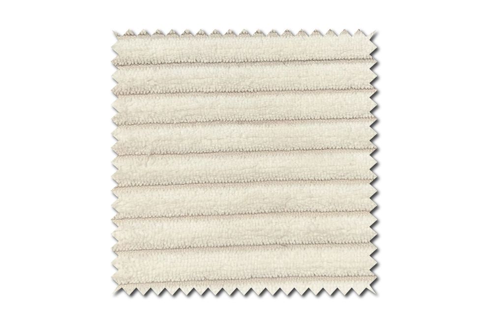KAWOLA Stoffmuster Cord weiß 10x10cm