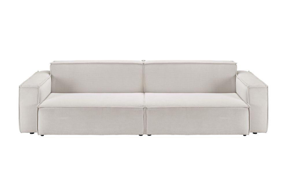 KAWOLA Sofa SAMU Feincord silber
