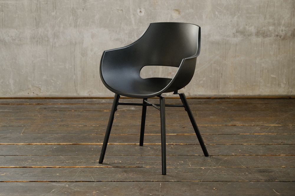 B-Ware KAWOLA Stuhl ZAJA Esszimmerstuhl Kunststoff schwarz