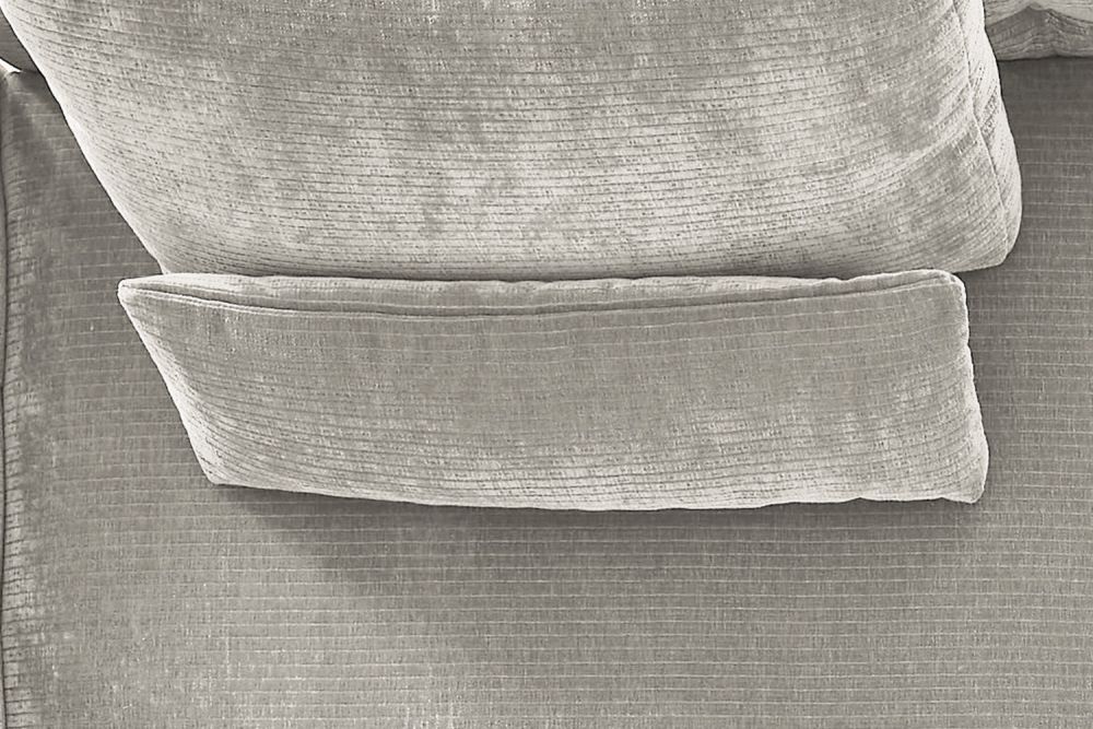 KAWOLA Nierenkissen SEPHI groß Cord Vintage silber