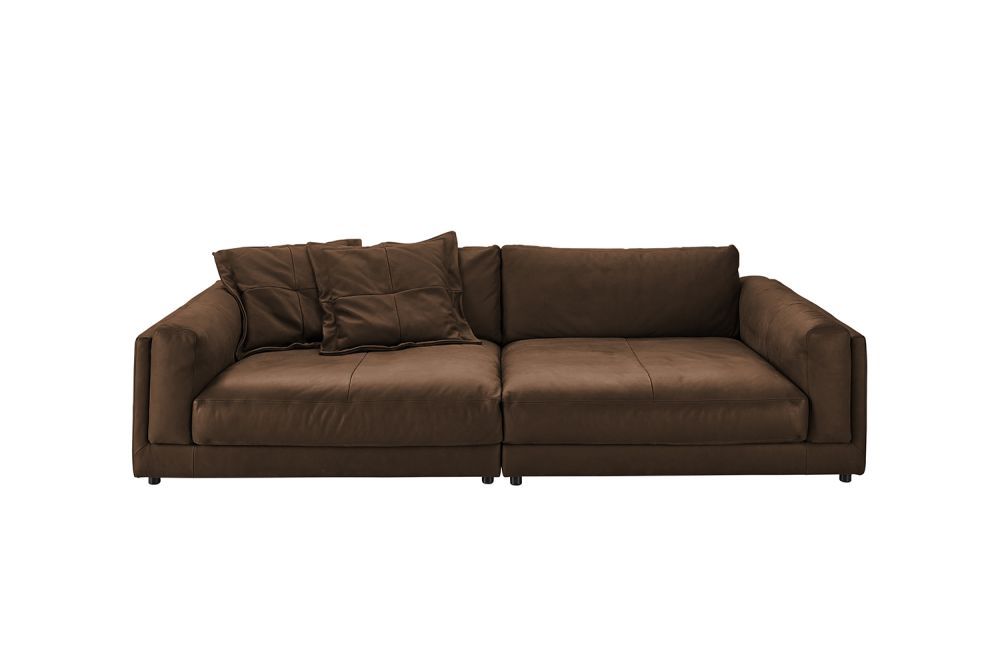 KAWOLA Big Sofa RAINA Leder braun