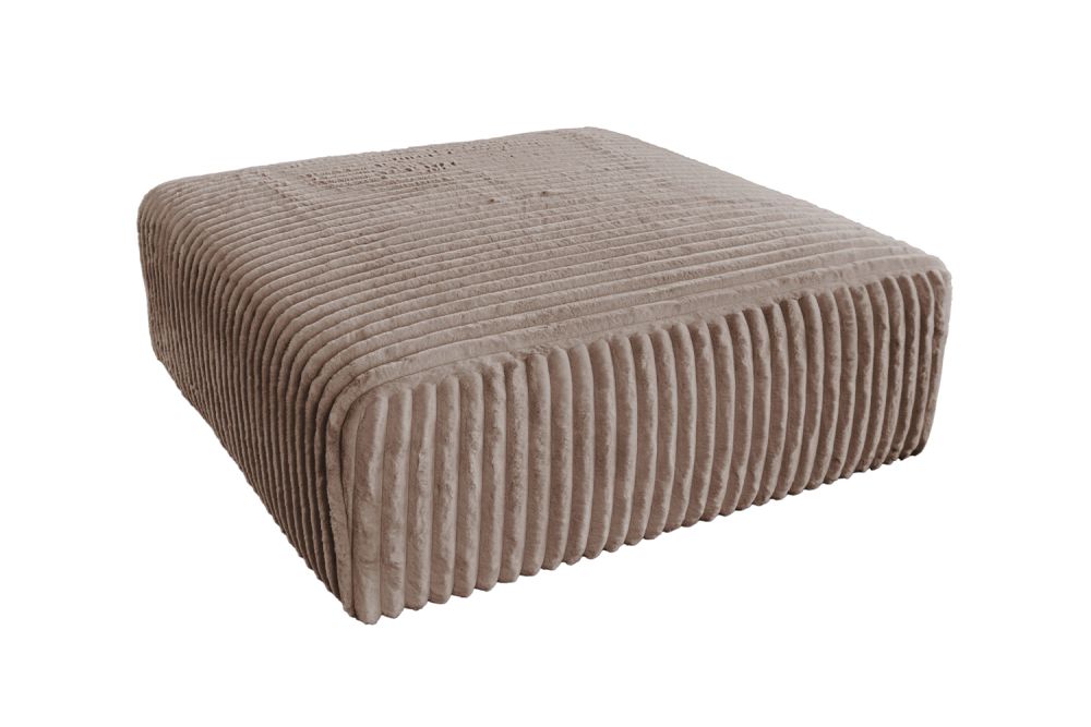 KAWOLA Hocker WIOLO SOFT Sitzelement für Modulsofa Weicher Breitcord taupe