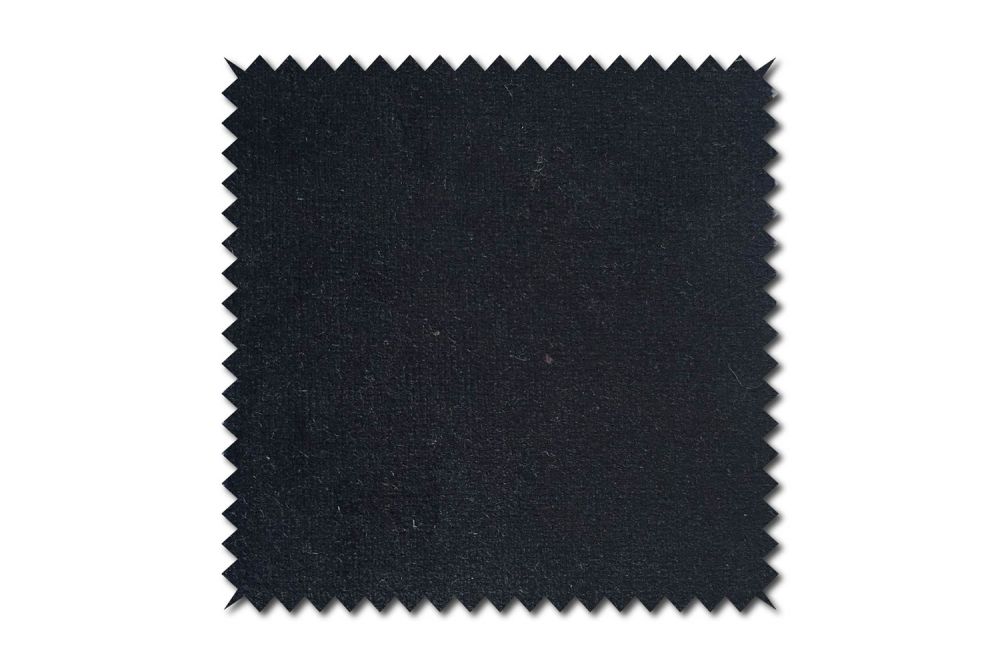 KAWOLA Stoffmuster Velvet schwarz 10x10cm