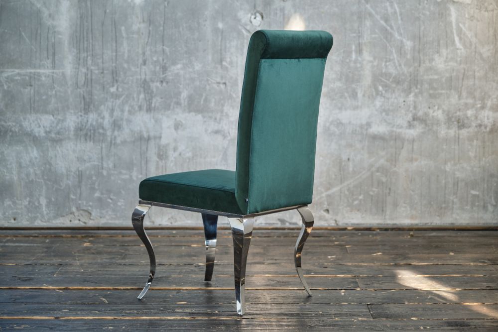 KAWOLA Stuhl LEIA Esszimmerstuhl Barock Velvet grün