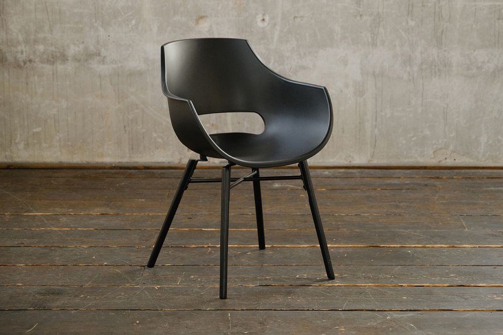 B-Ware KAWOLA Stuhl ZAJA Esszimmerstuhl Kunststoff schwarz