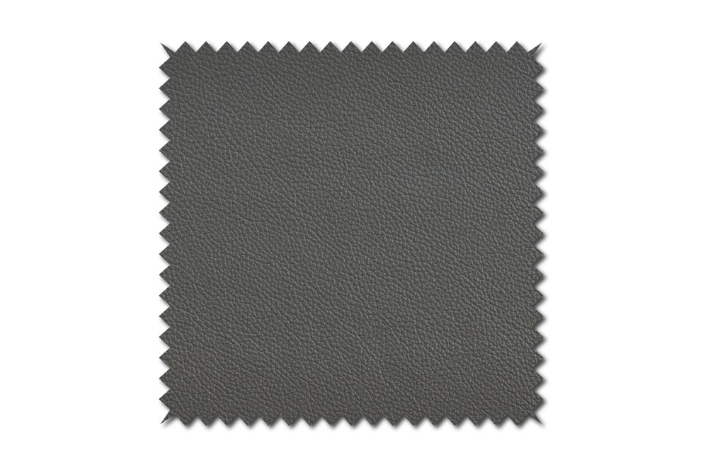 KAWOLA Stoffmuster Leder dunkelgrau 10x10cm