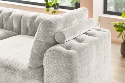 KAWOLA Rückenkissen SEPHI mit Rolle Cord Vintage silber KAWOLA Rückenkissen SEPHI mit Rolle Cord Vintage silber