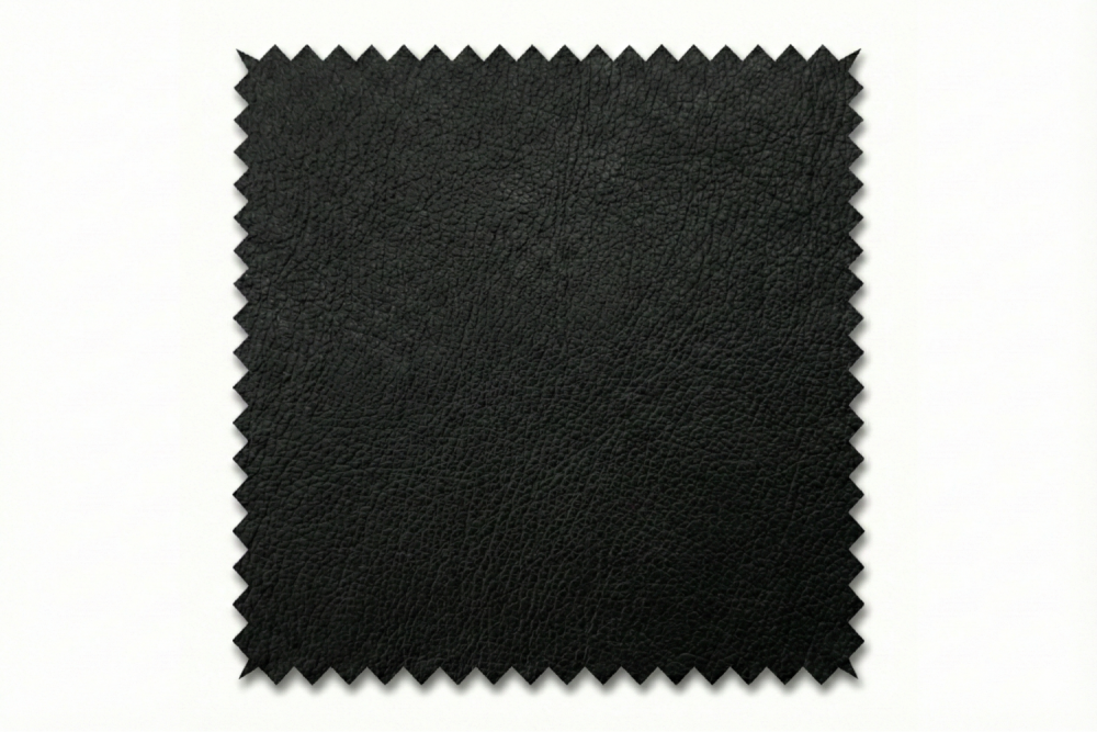 KAWOLA Stoffmuster Leder schwarz