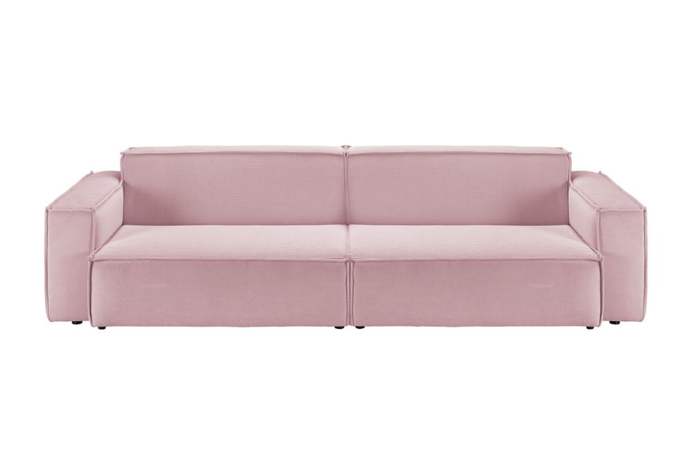 KAWOLA Sofa SAMU Feincord rosa