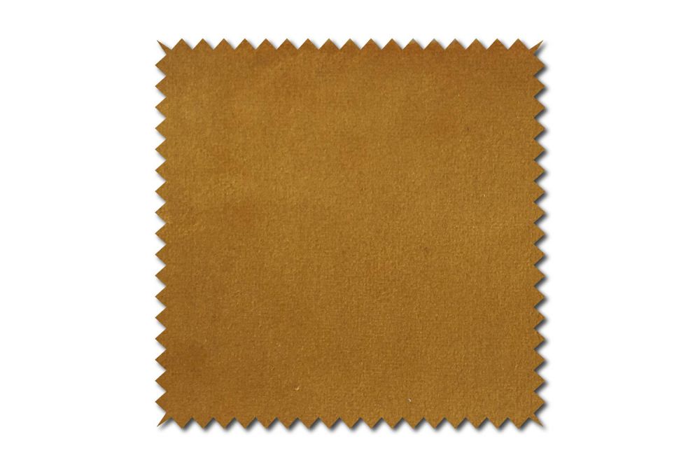KAWOLA Stoffmuster Velvet curry 10x10cm