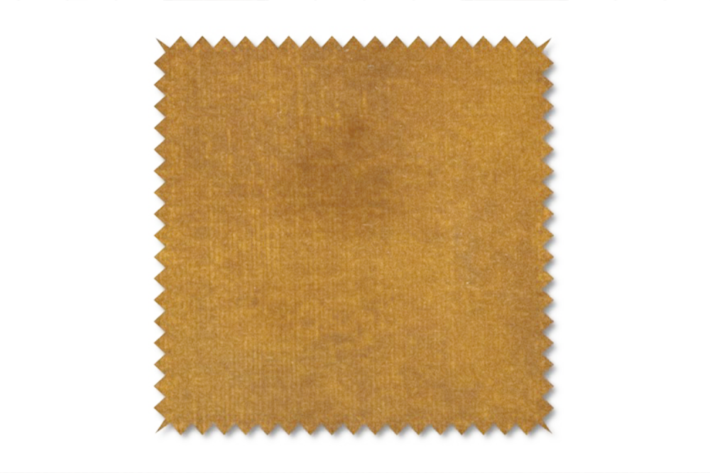 KAWOLA Stoffmuster Velvet gelb